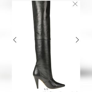 IRO Black Leather Knee High Maloofa Boots  PLEASE READ THESE RUN BIG
